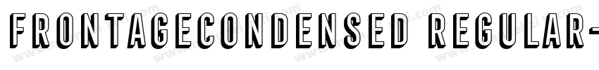 frontagecondensed regular字体转换